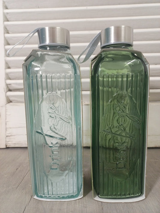 Glasflasche to go in 3 Farben, 640 cc H:23 cm VE6