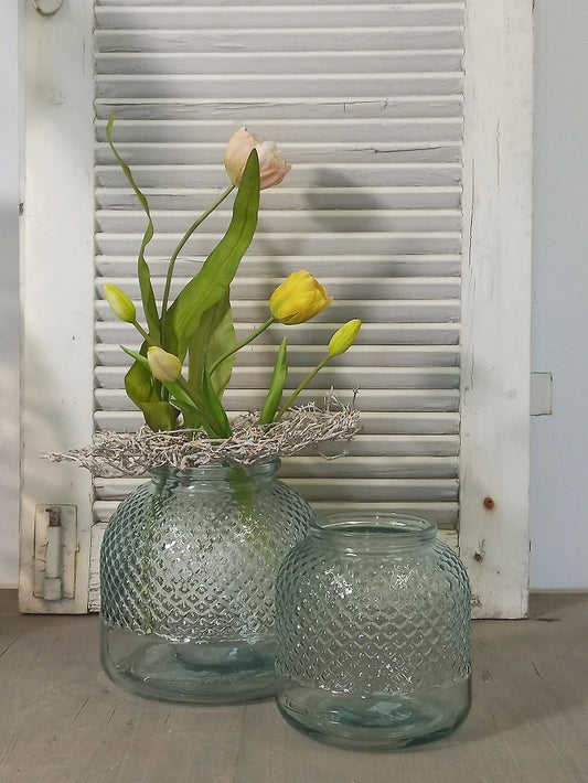 Kerzenvase Mora klar in 2 Größen: H:19 oder 24 cm, VE 4