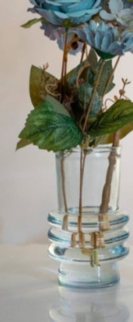 Vase Organic in 4 Farben, H:17 / D:10 cm, taupe, dust, titan, klar, VE 6