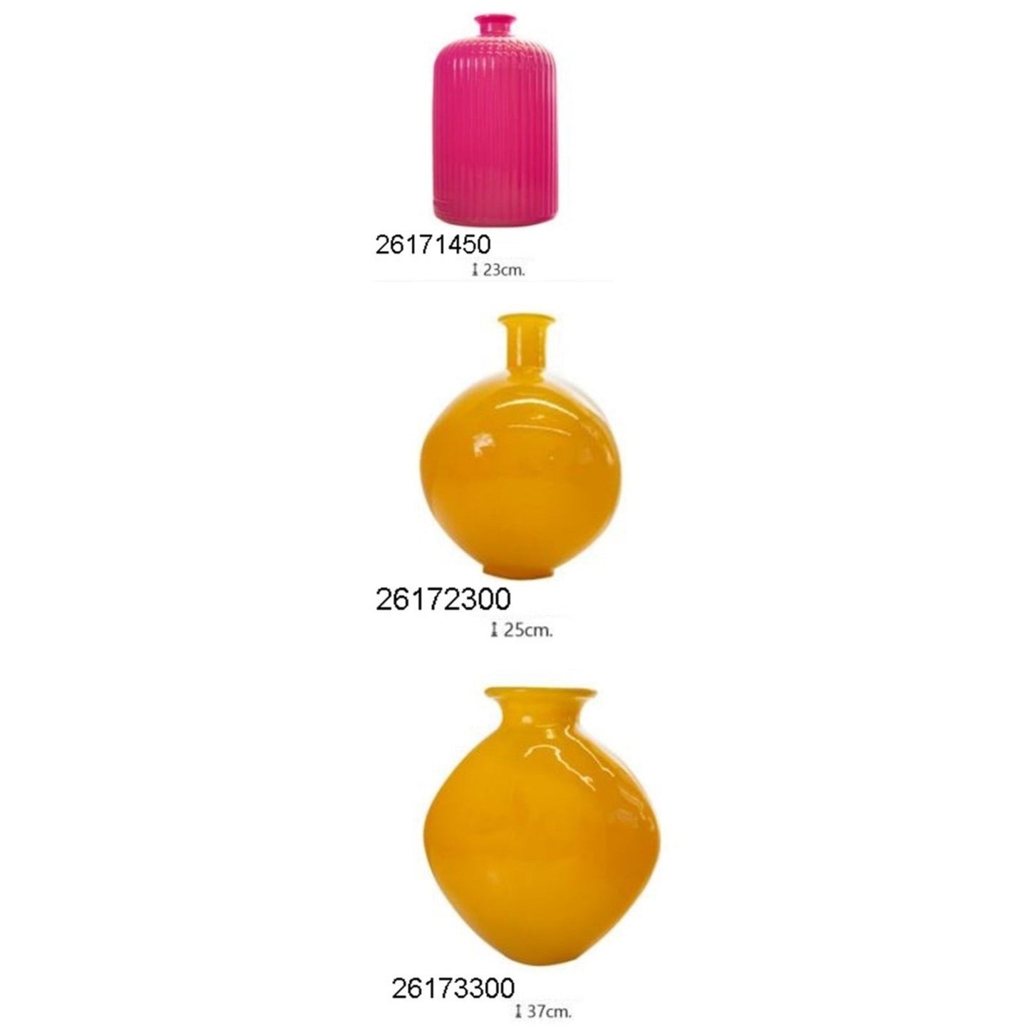 Stripe-Flasche Poppy pink H:23 / D:14 cm VE6