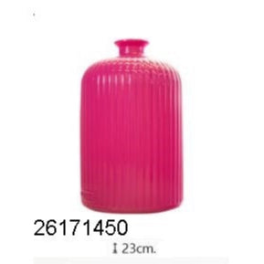 Stripe-Flasche Poppy pink H:23 / D:14 cm VE6