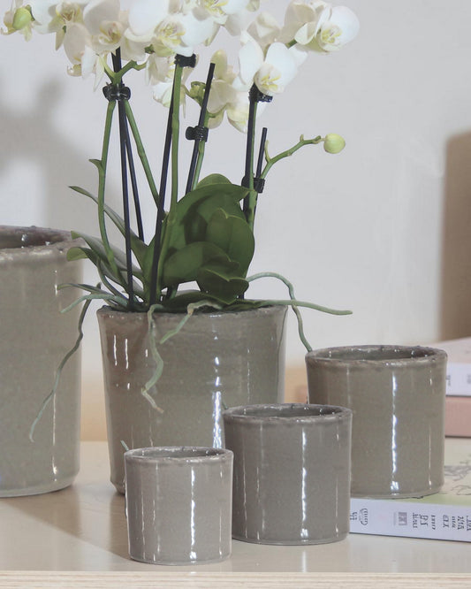 Übertopf Brixen Taupe in 5 Größen, D:10-20 cm, VE:4-12