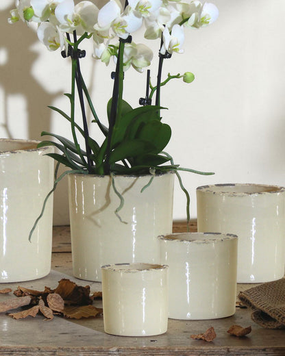 Übertopf Brixen creme in 5 Größen, D:10-20 cm, VE:4-12