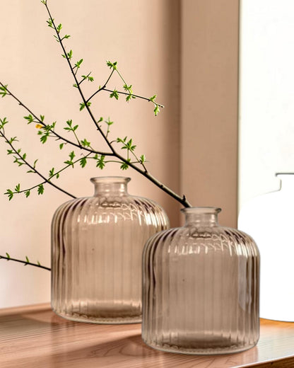Stripe-Flasche in 3 Farben, H:18 cm, VE6, Maroon, Topas, Quarz
