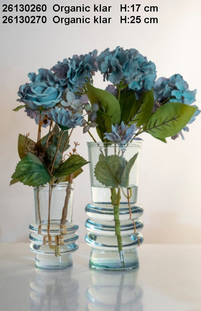 Vase Organic in 4 Farben, H:17 / D:10 cm, taupe, dust, titan, klar, VE 6