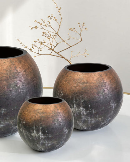 Übertopf Lisbon copper erhältlich in 6 Größen