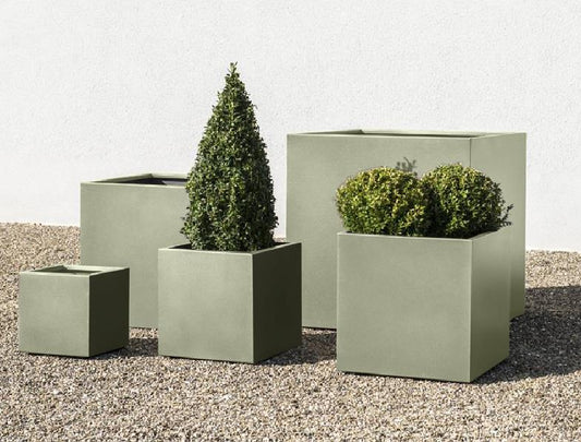 Gefäß Würfel/Kasten Cube Salbei