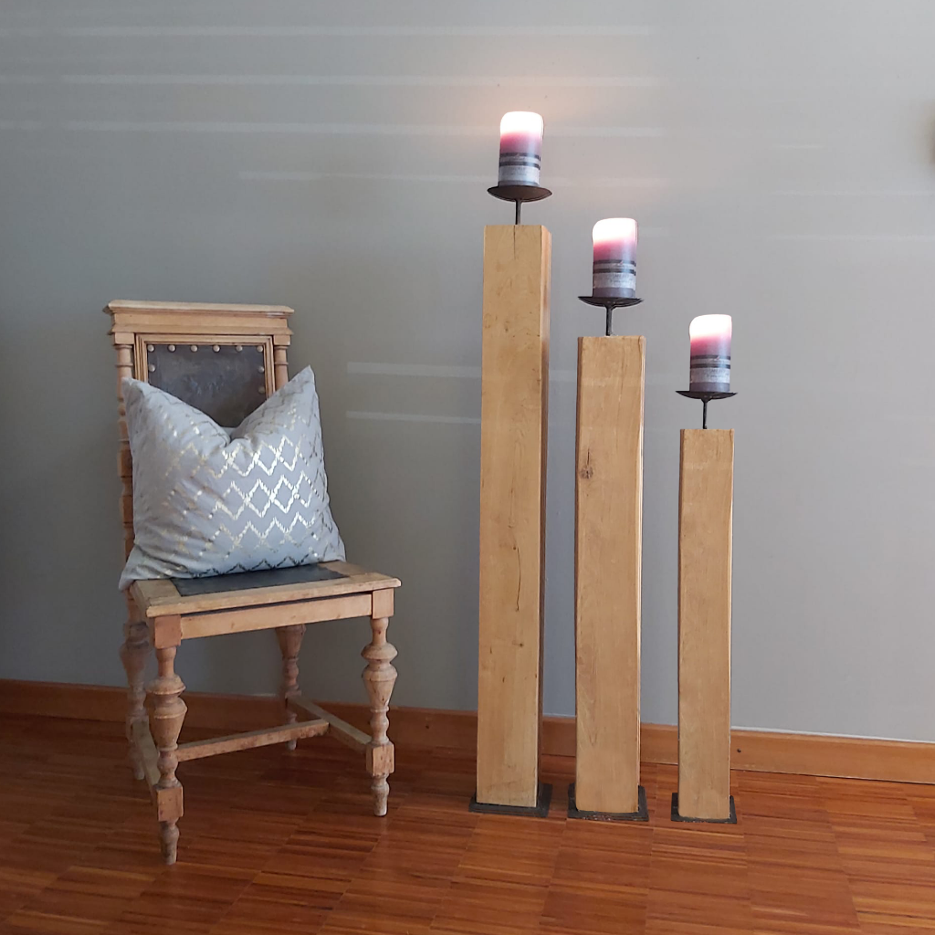 Holzsäule Lara, 80, 100, 120 cm, VE2