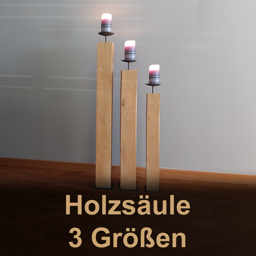 Holzsäule Lara, 80, 100, 120 cm, VE2