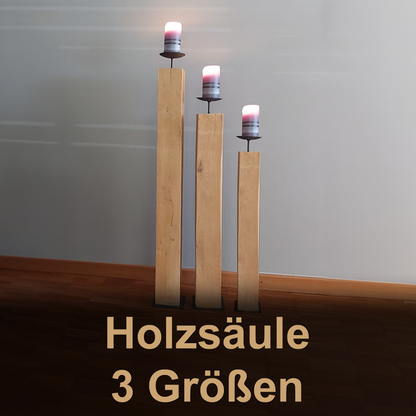 Holzsäule Lara, 80, 100, 120 cm, VE2
